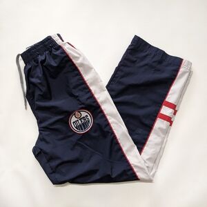 Reebok Edmonton Oilers Lined Stripe Track Pants, Youth M 10/12